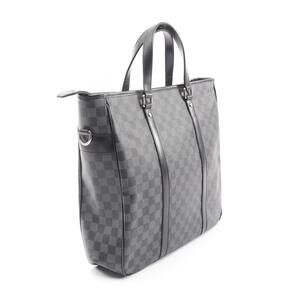 Louis Vuitton Tadao Tote Bag Canvas Leather Damier Graphite Black